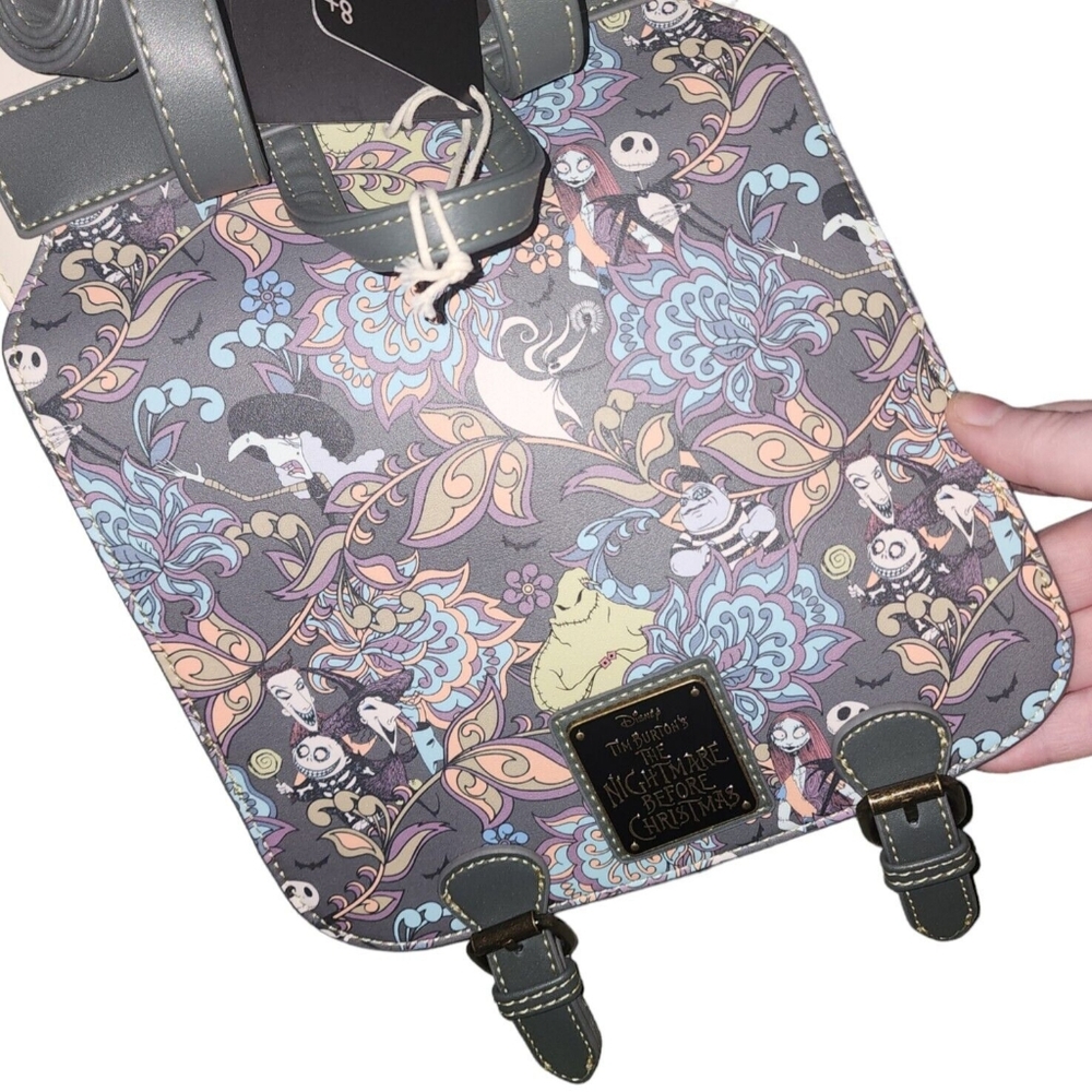 Loungefly x Boxlunch Nightmare Before Christmas floral mini backpack - Picture 5 of 9
